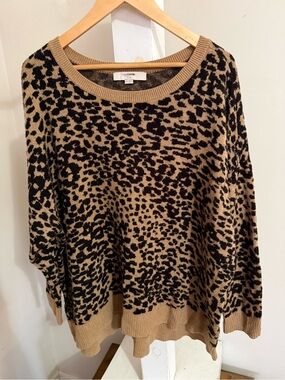 LOFT Plus Animal Print Sweater